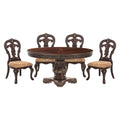 Beautiful Cherry Finish with Gold Tipping 1pc Dining brown mix-dining room-american
