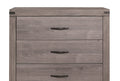 Brownish Gray Finish 1pc Bedroom Chest of 5 Drawers brown gray-bedroom-wood