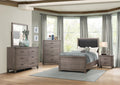 Industrial Design Brownish Gray Finish Dresser of 6 brown mix-bedroom-contemporary-modern-wood