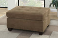 Cocktail Ottoman Waffle Suede Fabric Truffle Color W gray-suede-primary living