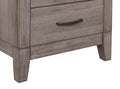 Brownish Gray Finish 1pc Nightstand Melamine Laminate brown gray-2 drawers-bedroom-wood