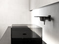 Waterfall Bathroom Sink Faucet matte black-brass