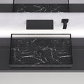 Waterfall Bathroom Sink Faucet matte black-brass