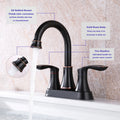 2 Handle 4 Inch Oil Rubbed Bronze Bathroom Faucet oil-rubbed bronze-stainless steel