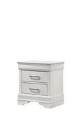 Brooklyn Modern Style 2 Drawer Nightstand made with white-2 drawers-bedside