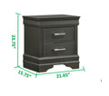 Brooklyn Modern Style Nightstand made with Wood in gray-2