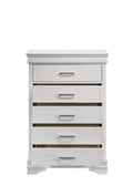 Modern Brooklyn 5 Drawers Chest made with Wood in white-bedroom-modern-acacia-upholstered-wood