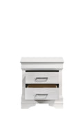 Brooklyn Modern Style 2 Drawer Nightstand made with white-2 drawers-bedside