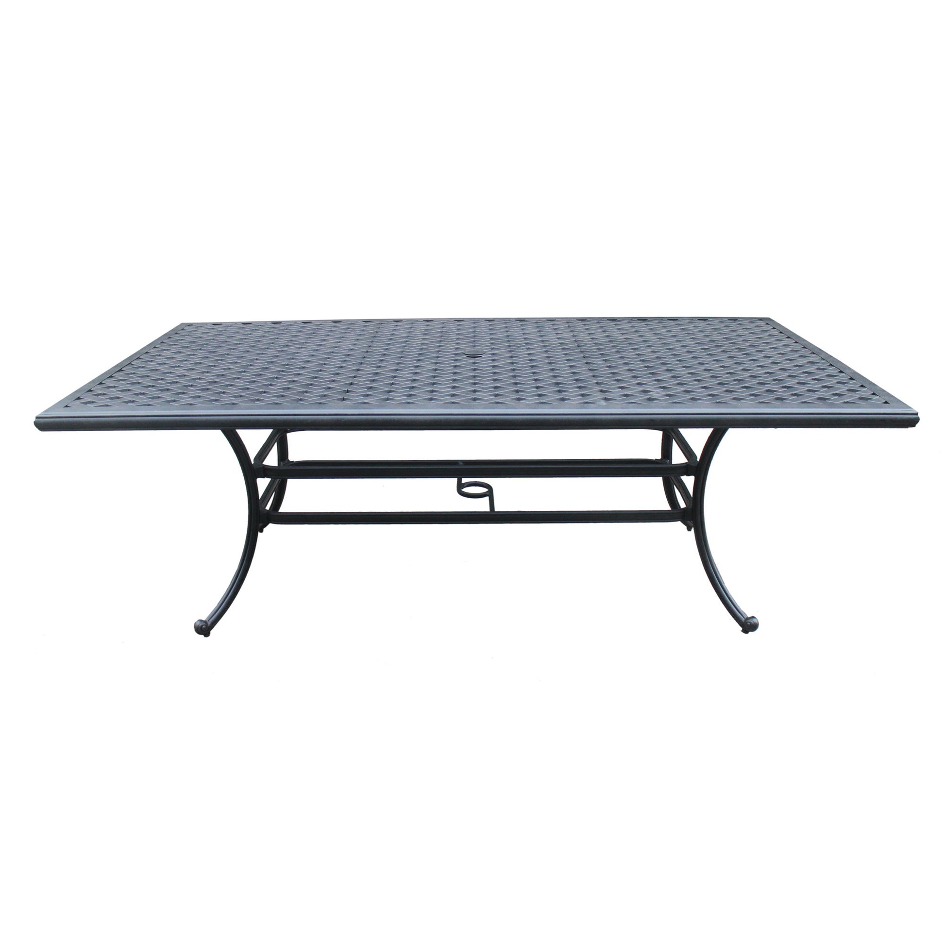 Rectangular 7 Piece 85.83" Long Aluminum Dining