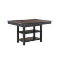 Transitional Style 1pc Counter Height Table with black-dining room-transitional-wood