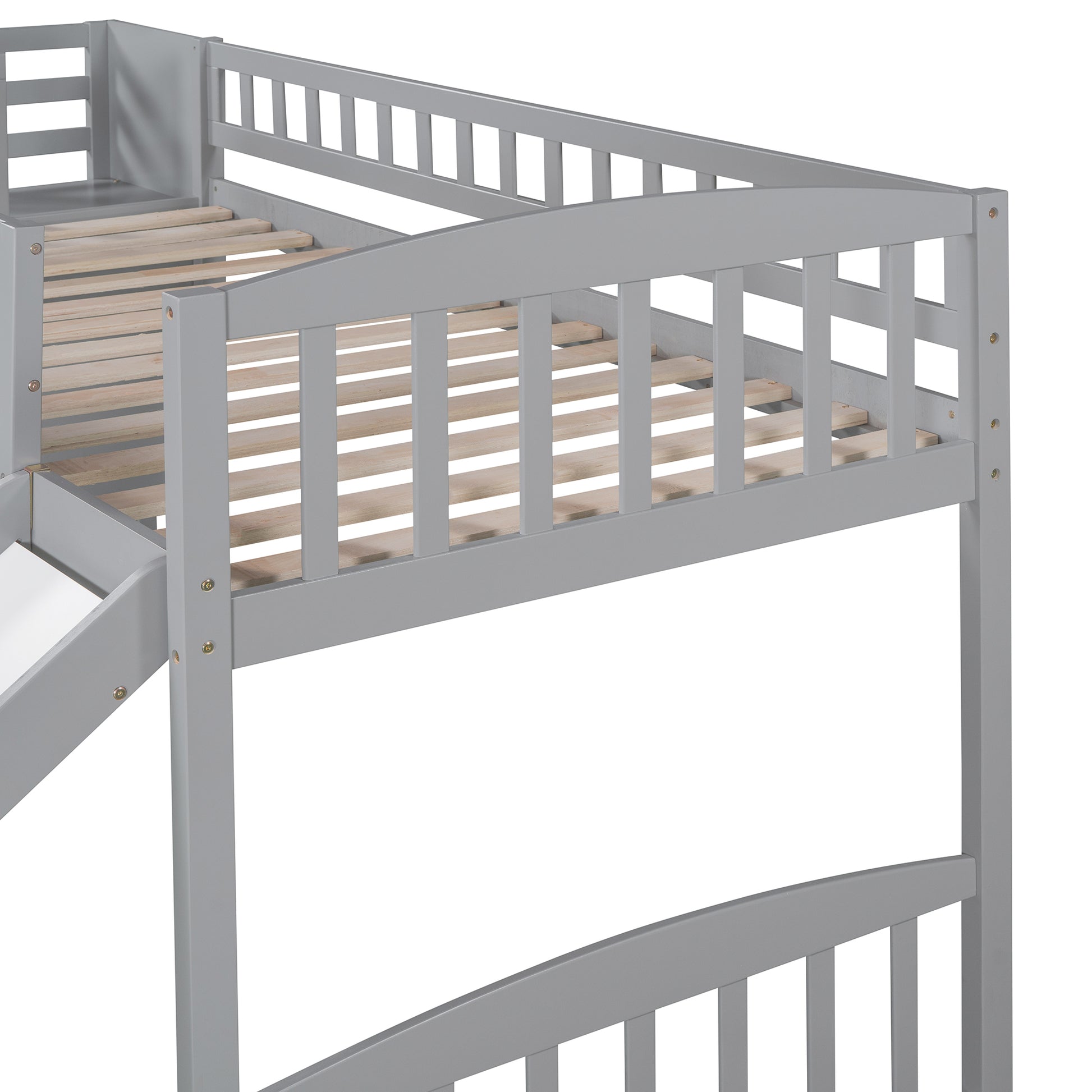 Stairway Twin Size Loft Bed With Two Drawers And