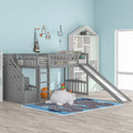 Stairway Twin Size Loft Bed With Two Drawers And