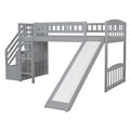 Stairway Twin Size Loft Bed With Two Drawers And