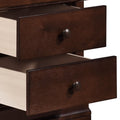 Louis Philippe Style 1pc Nightstand of Drawers Brown brown mix-3 drawers-bedroom-traditional-wood