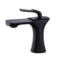 Single Hole Single Handle Bathroom Faucet in Matte one-matte black-1 hole faucets-brass