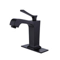 Single Hole Single Handle Bathroom Faucet with Matte matte black-brass