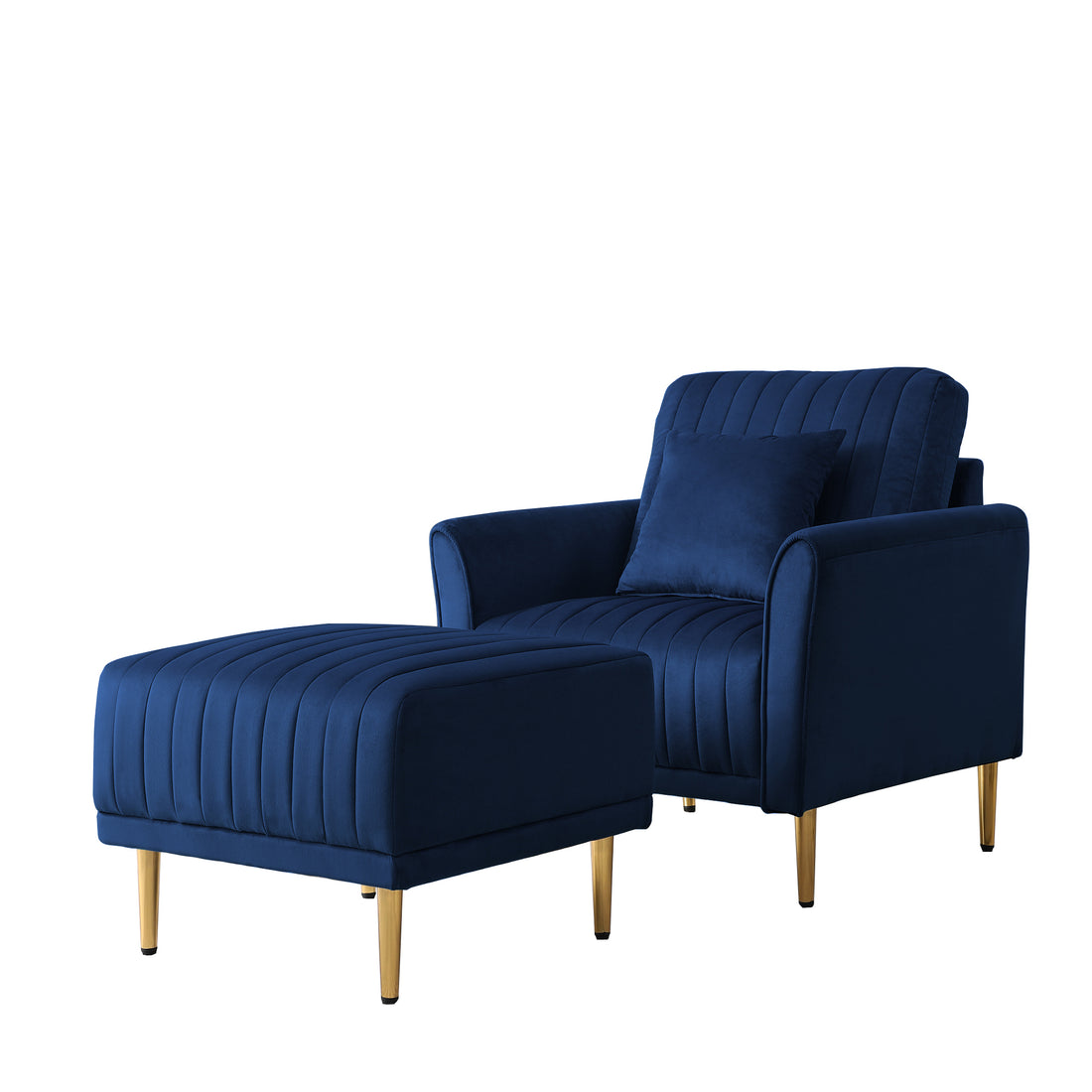 Accent Chair With Ottoman, Single Sofa Chair And