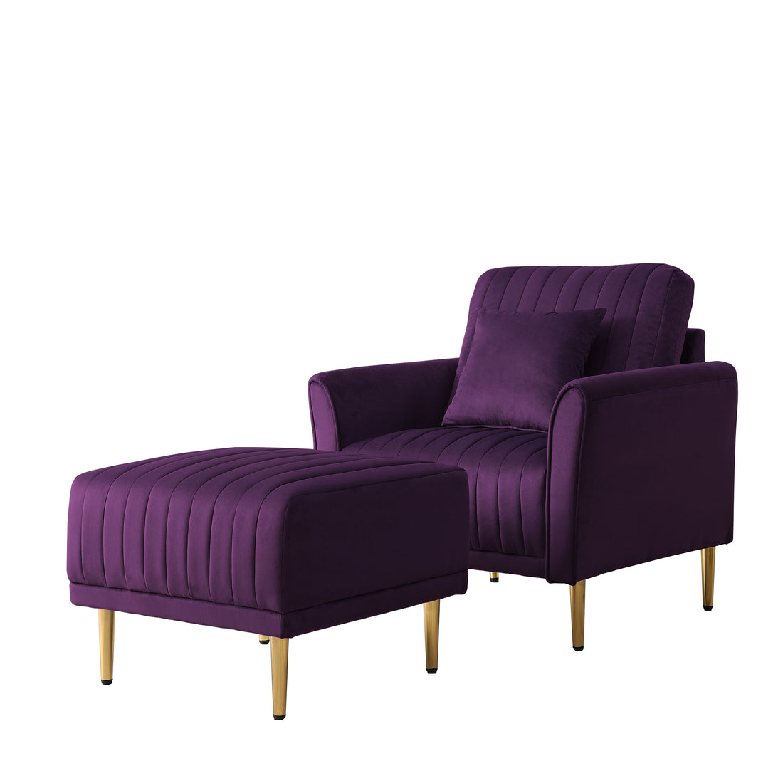 Accent Chair With Ottoman, Modern Tub Arm Chair -