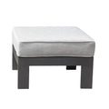 6 Piece Sofa Seating Group with Cushions, Powdered pewter-polyester-aluminum