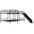 Twin Size L Shaped Bunk Bed With Slide And Ladder