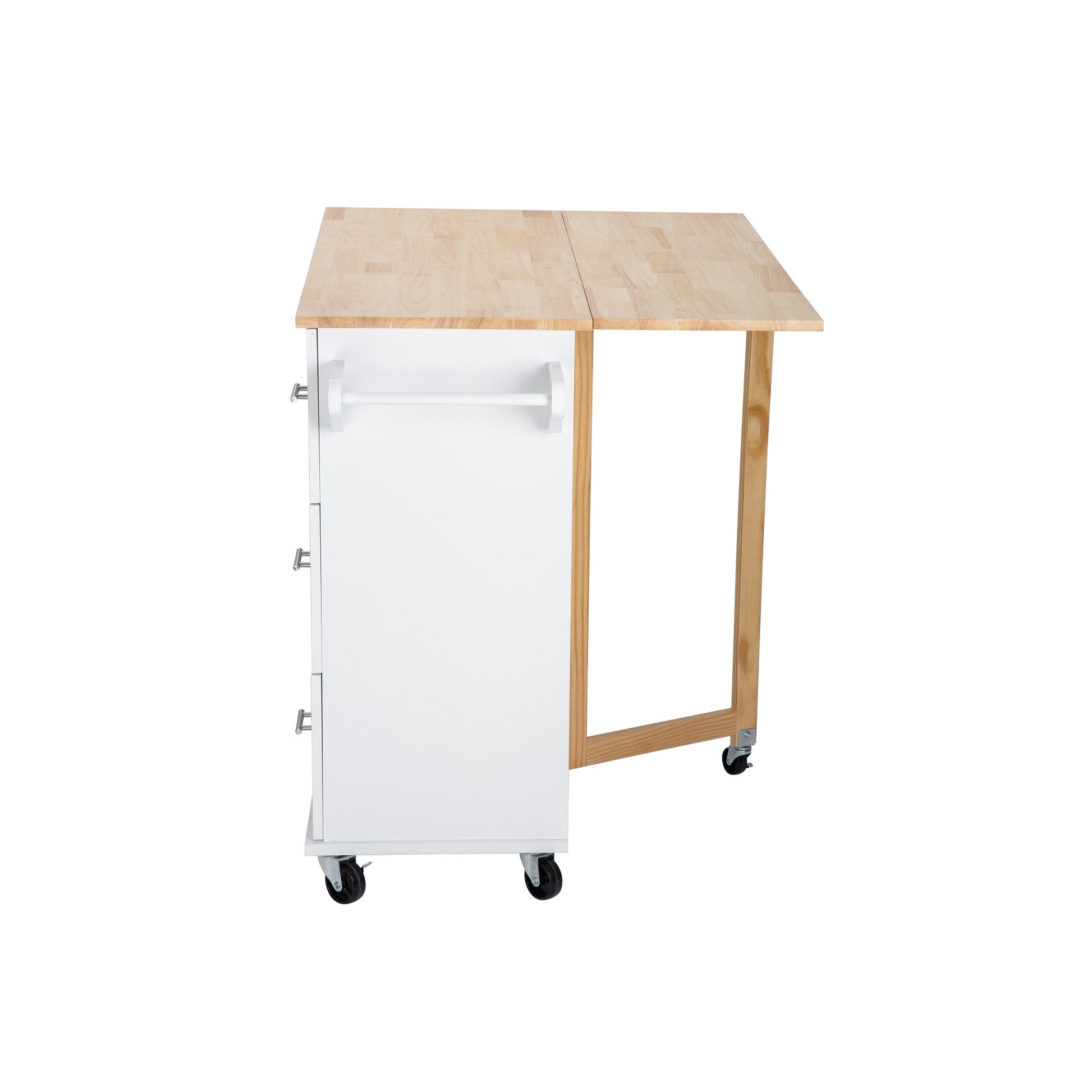 Kitchen Island & Kitchen Cart, Mobile Kitchen Island white-mdf