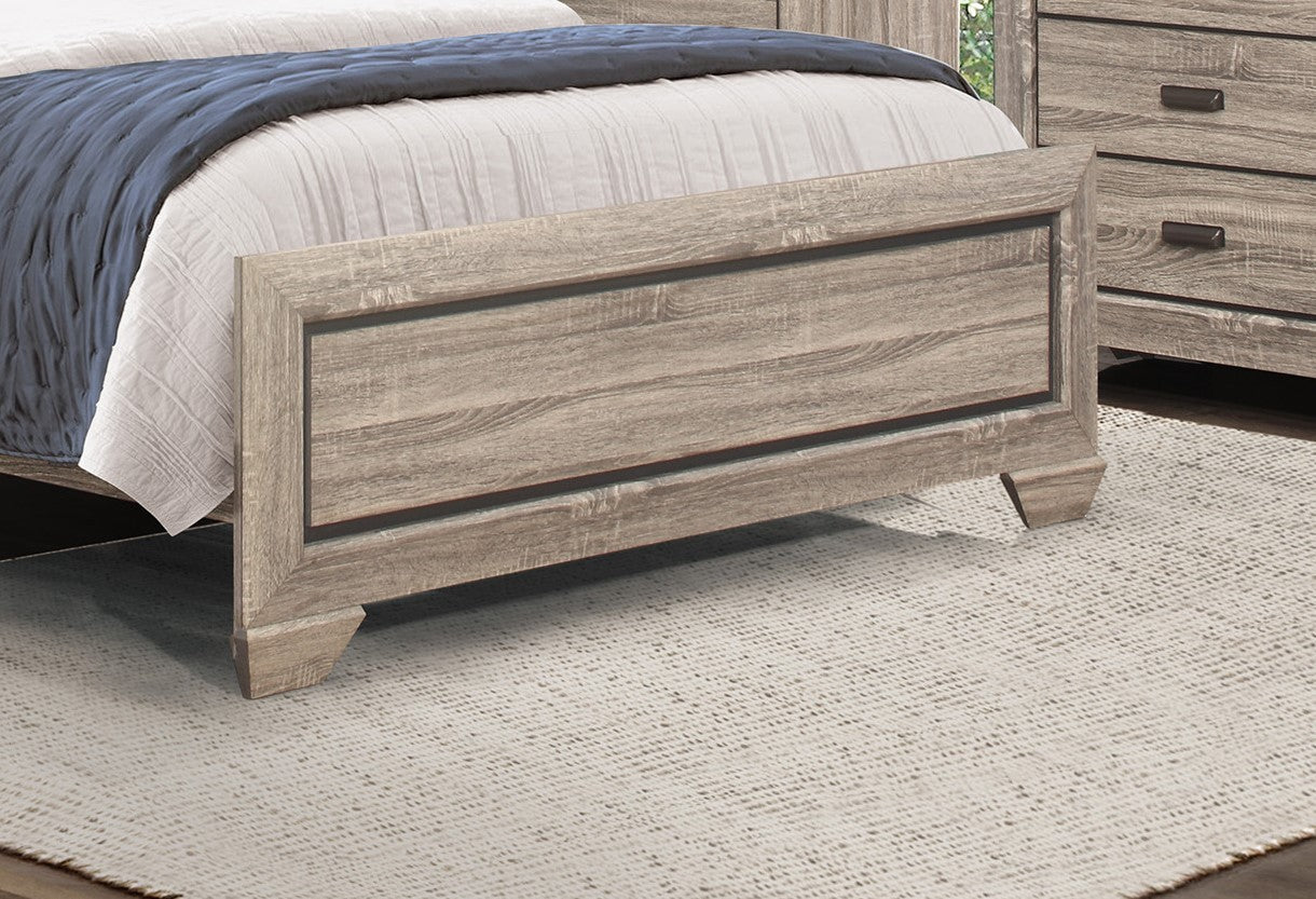 Natural Finish Contemporary Design 1pc Full Size Bed full-natural-bedroom-wood