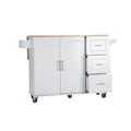 Kitchen Island & Kitchen Cart, Mobile Kitchen Island white-mdf