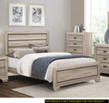 Natural Finish Contemporary Design 1pc Queen Size Bed queen-natural-bedroom-wood