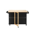 Kitchen Island & Kitchen Cart, Mobile Kitehcn Island black-mdf