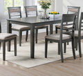 Antique Grey Finish Dinette 7pc Set Kitchen Breakfast gray-wood-dining