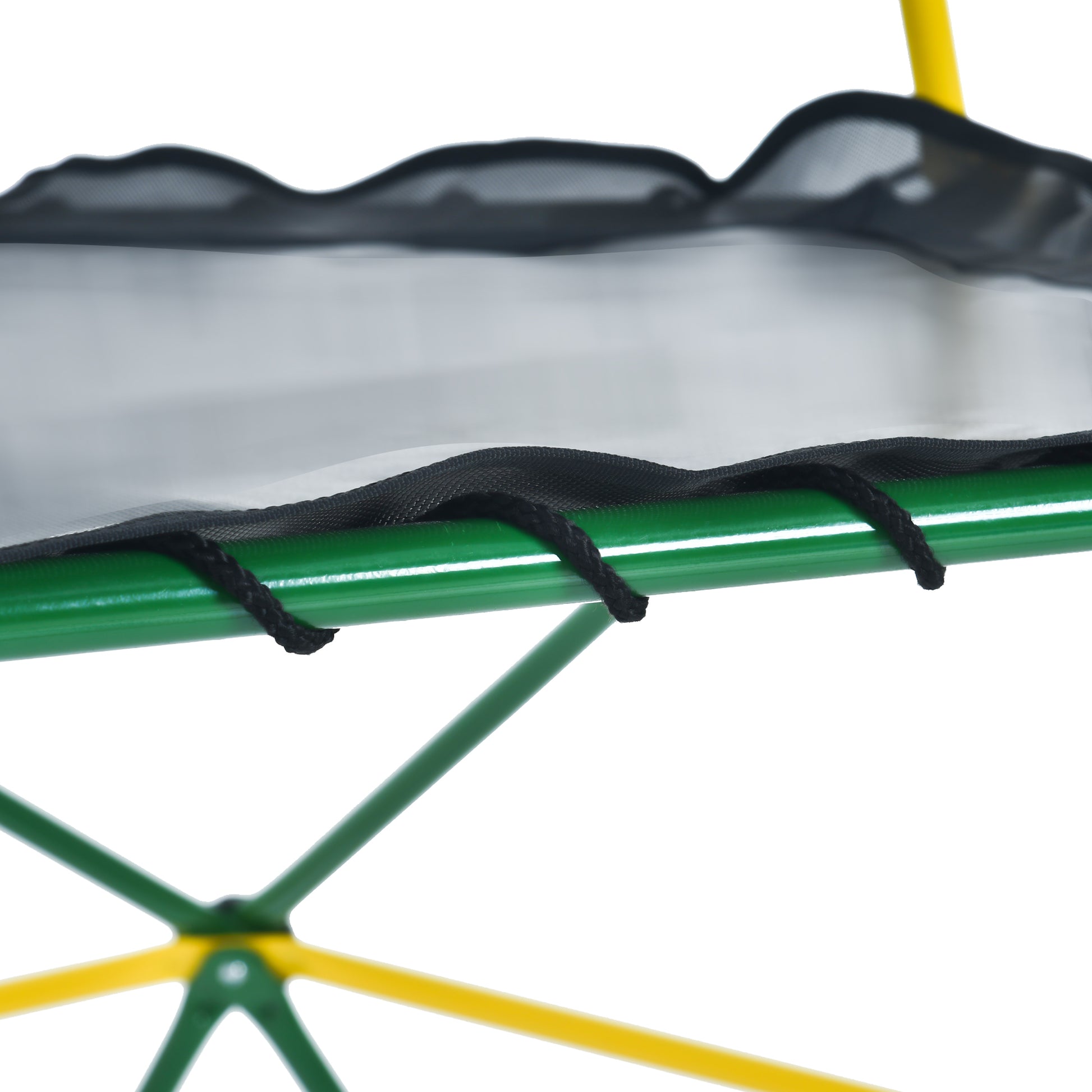 Kids Climbing Dome with Canopy and Playmat 10 ft green-metal