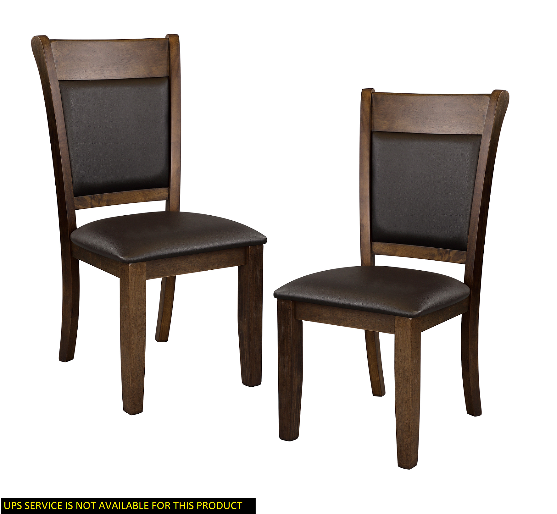 Classic Light Rustic Brown Finish Wooden Side Chairs rustic brown-dining room-rustic-transitional-wood