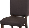 Chocolate Brown Color Fabric Upholstered Side Chairs brown-dining room-contemporary-transitional-wood