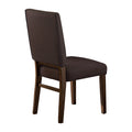 Chocolate Brown Color Fabric Upholstered Side Chairs brown-dining room-contemporary-transitional-wood