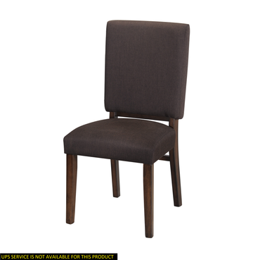 Chocolate Brown Color Fabric Upholstered Side Chairs brown-dining room-contemporary-transitional-wood