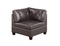 Genuine Leather Dark Coffee Tufted 6pc Sectional Set coffee-genuine leather-wood-primary living