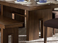 Contemporary Design Walnut Finish 1pc Dining Table walnut-dining room-contemporary-transitional-wood