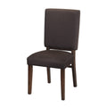 Chocolate Brown Color Fabric Upholstered Side Chairs brown-dining room-contemporary-transitional-wood