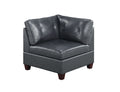 Genuine Leather Black Tufted 6pc Sectional Set 2x black-genuine leather-wood-primary living