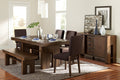 Transitional Walnut Finish Wooden Bench 1pc Casual walnut-dining room-transitional-wood