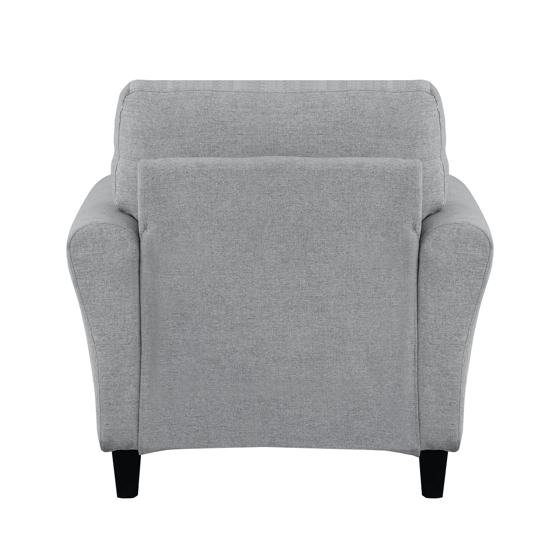 Modern 1pc Chair Dark Gray Textured Fabric