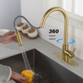 Touch Kitchen Faucet with Pull Down Sprayer gold-stainless steel