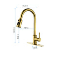 Touch Kitchen Faucet with Pull Down Sprayer gold-stainless steel