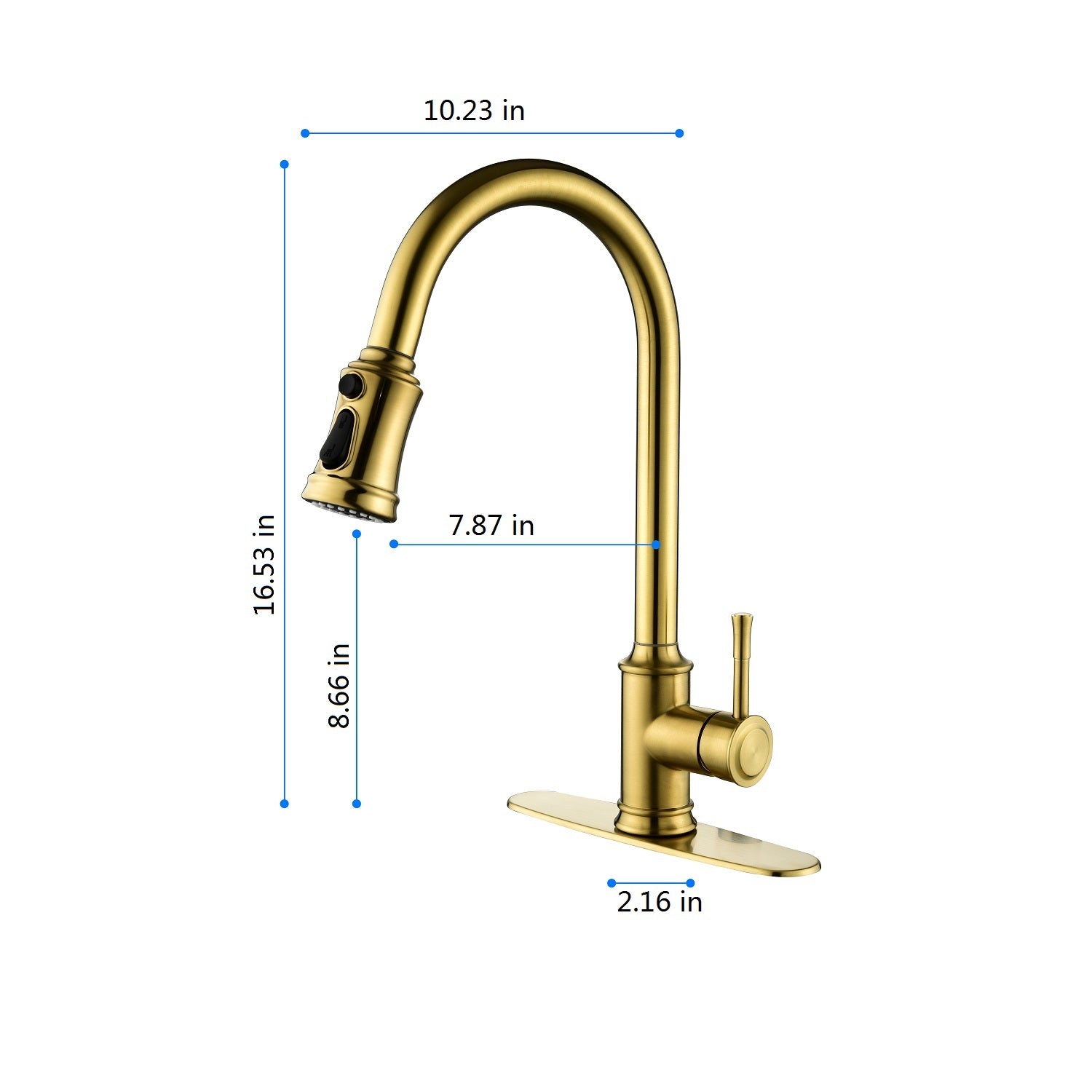 Touch Kitchen Faucet with Pull Down Sprayer gold-stainless steel