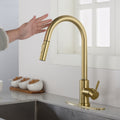 Touch Kitchen Faucet with Pull Down Sprayer gold-stainless steel