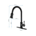 Touch Kitchen Faucet with Pull Down Sprayer matte black-stainless steel