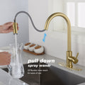 Touch Kitchen Faucet with Pull Down Sprayer gold-stainless steel