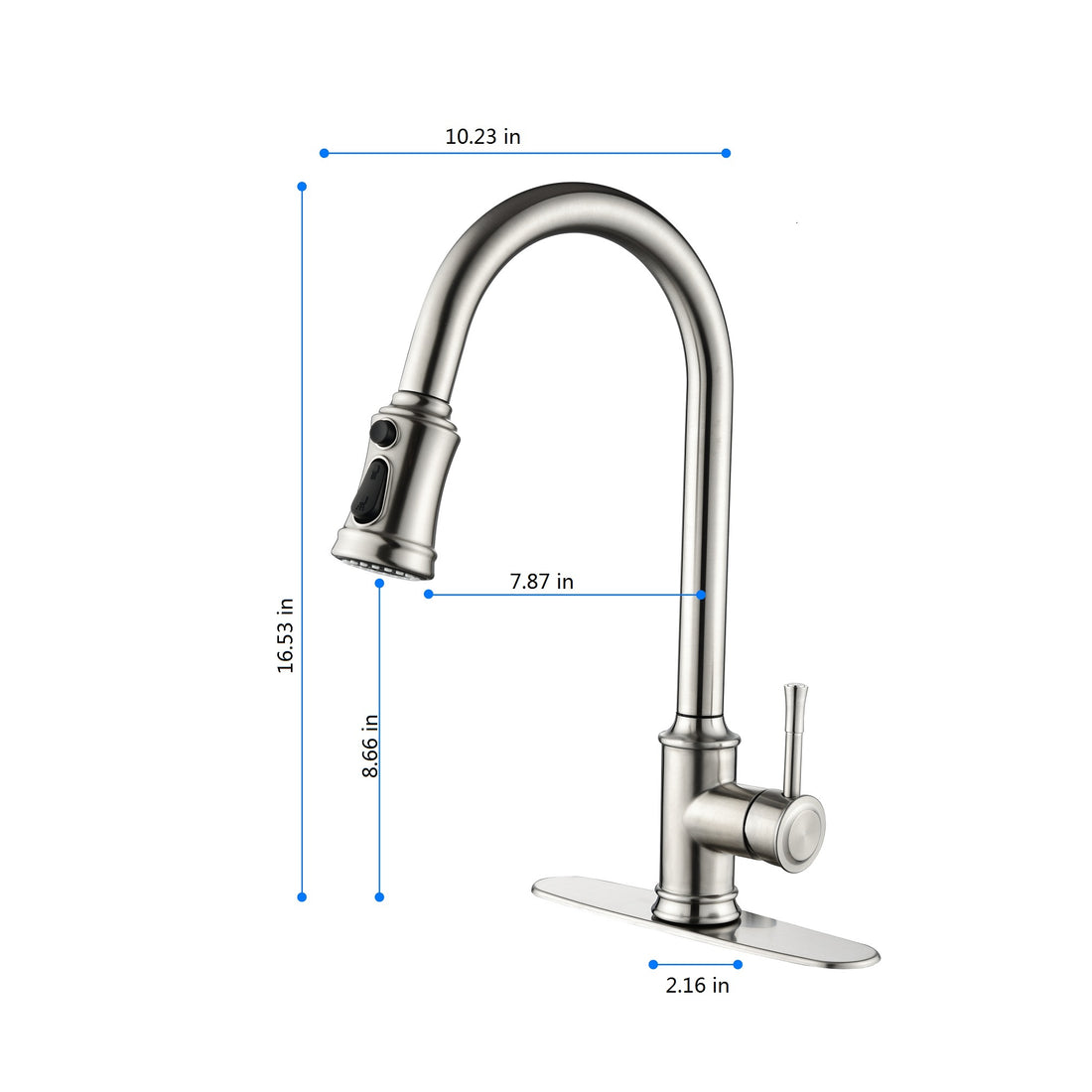 Touch Kitchen Faucet with Pull Down Sprayer gold-stainless steel