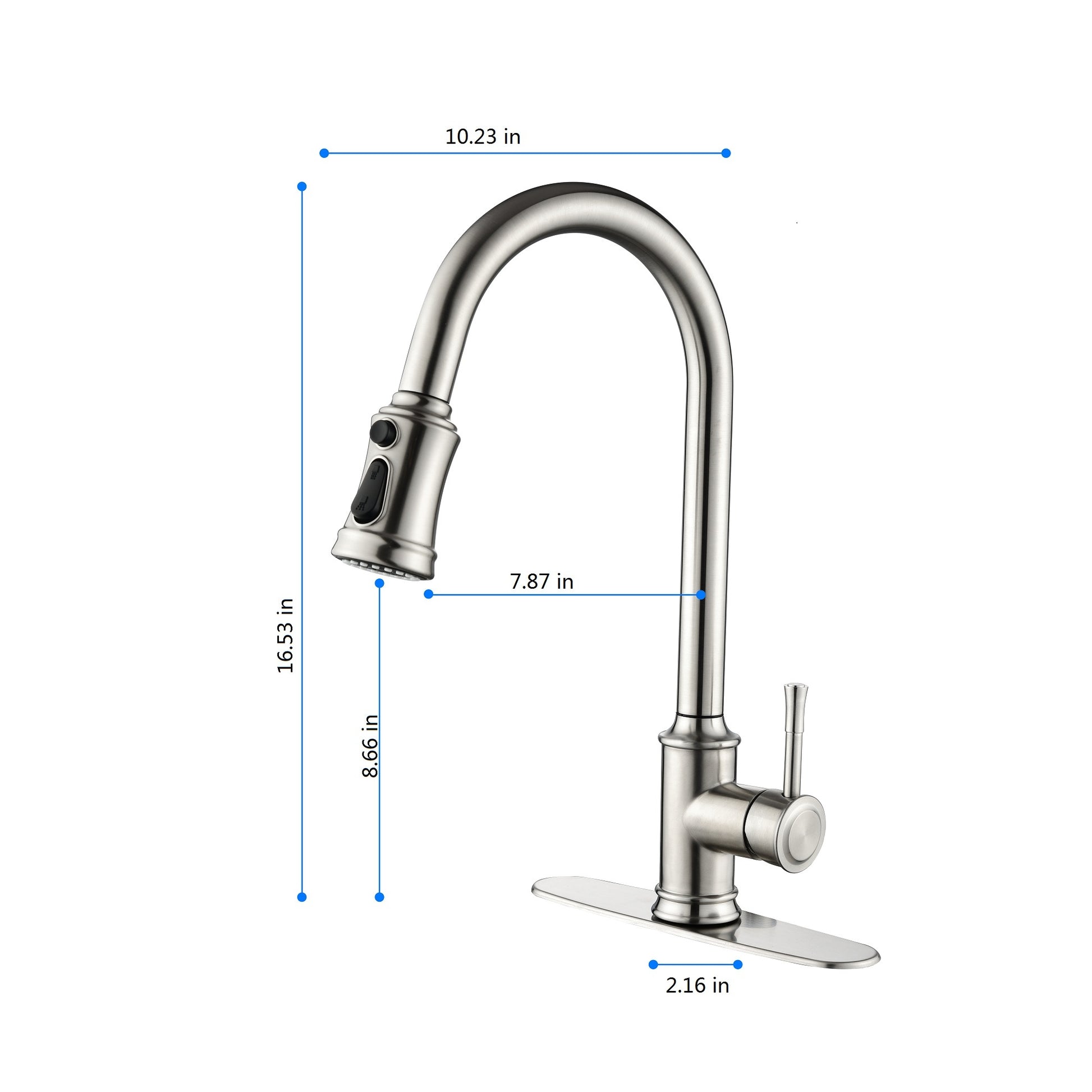 Touch Kitchen Faucet with Pull Down Sprayer brushed nickel-stainless steel