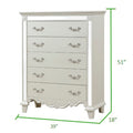 Milan Mirror Framed Chest made with Wood in White